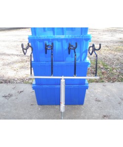 24 Seat Pedestal T-Bar 45° with 4 3/8 coated holders *